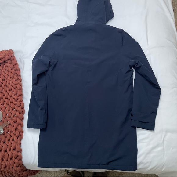 Samsoe Samsoe Navy Sivio Hooded Raincoat size M - Picture 2 of 6